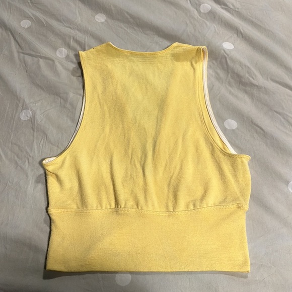 Yellow Deep Neck Tank Top - Picture 2 of 3
